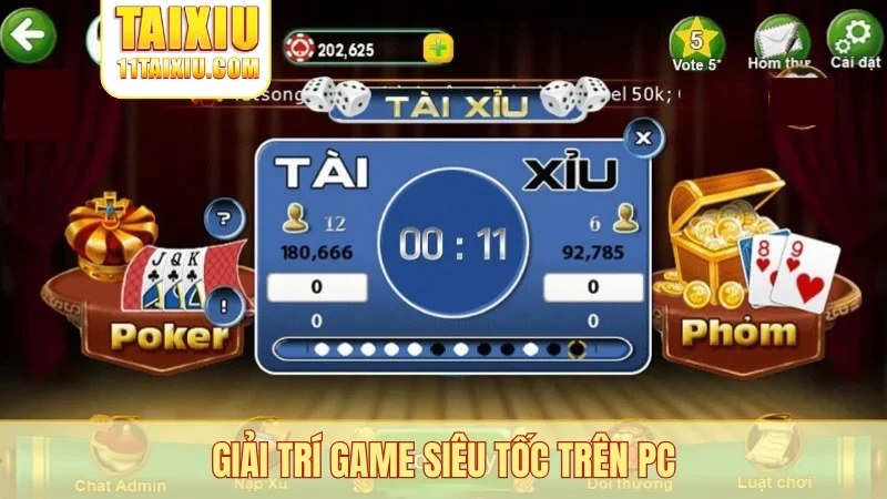 Giải trí game siêu tốc trên PC