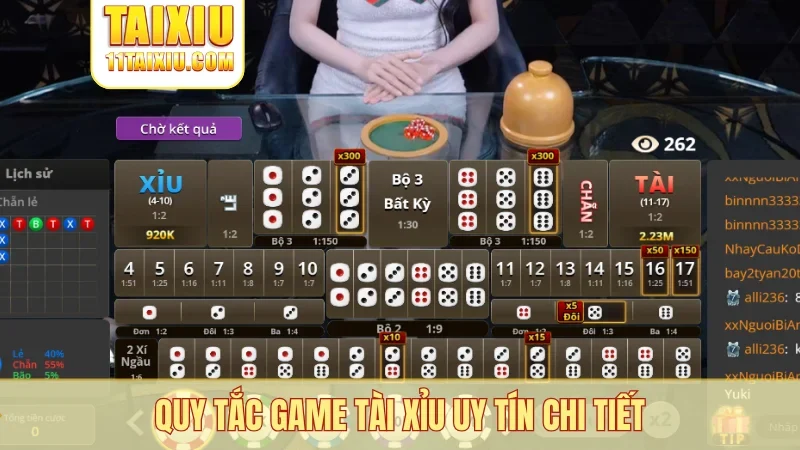 Quy tắc game tài xỉu uy tín chi tiết