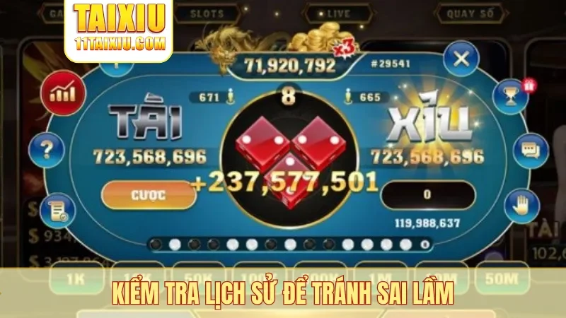 Kiểm tra lịch sử để tránh sai lầm